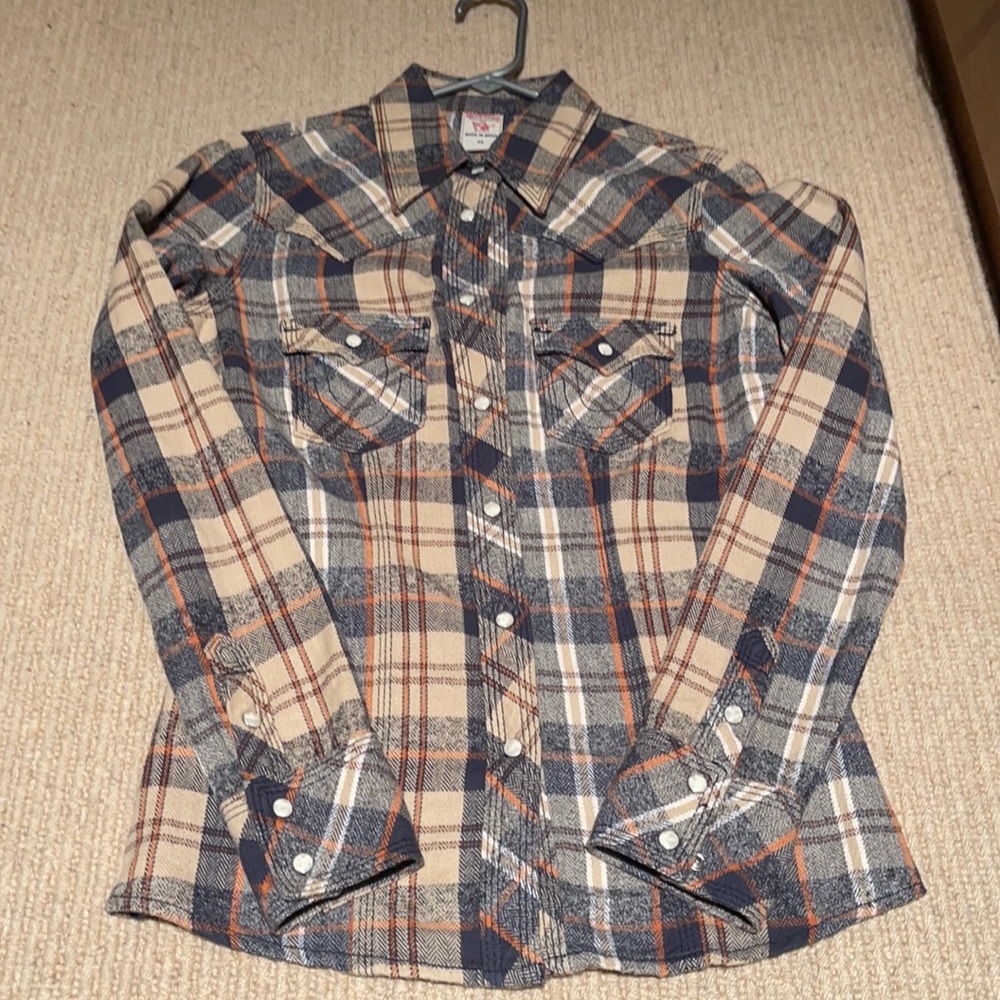 True Religion plaid button down
